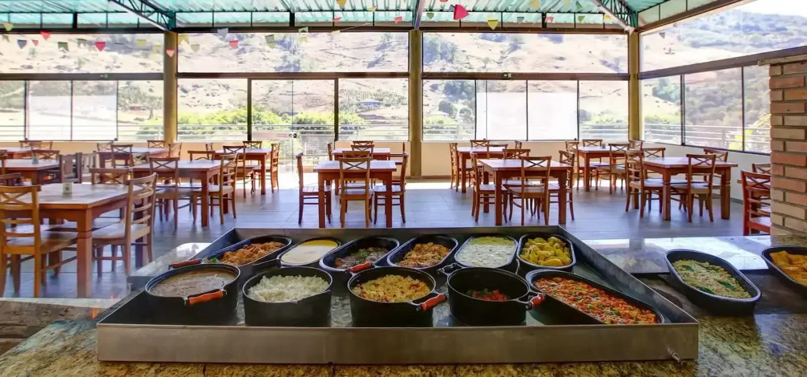 Buffet do restaurante do Terra dos Sonhos
