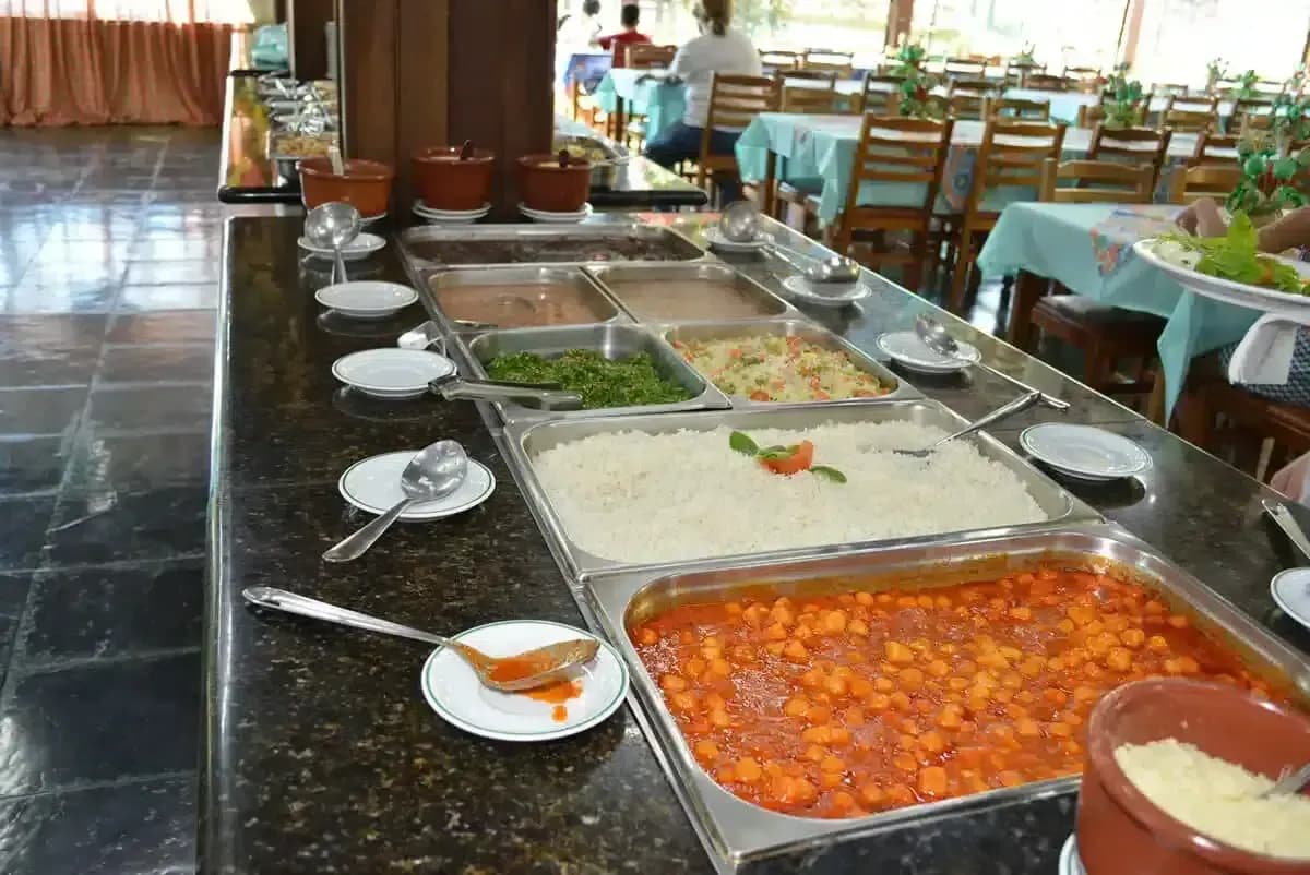 Buffet do restaurante do Portal dos Sonhos